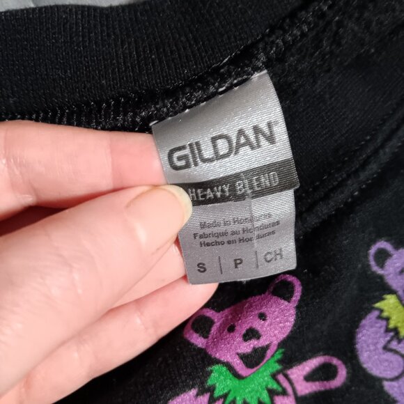 The Grateful Dead Spiral Dancing Bears Black Crewneck Sweatshirt Gildan Small - Picture 4 of 7